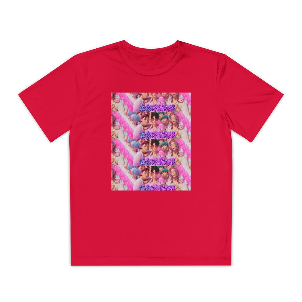 Saja boys Youth Competitor T-Shirt - Fun Retro Vibe with Colorful Design