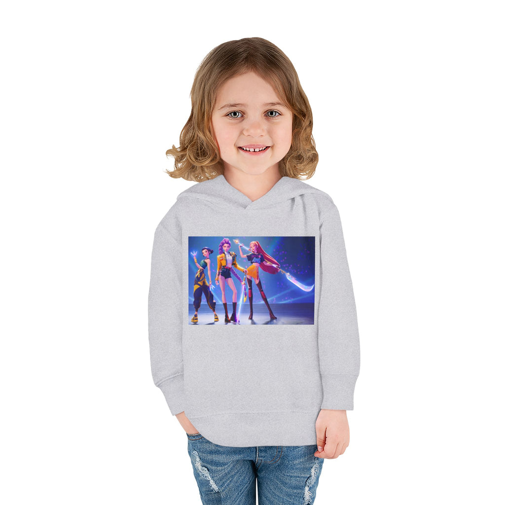 Toddler Fleece Hoodie with Colorful Character Art