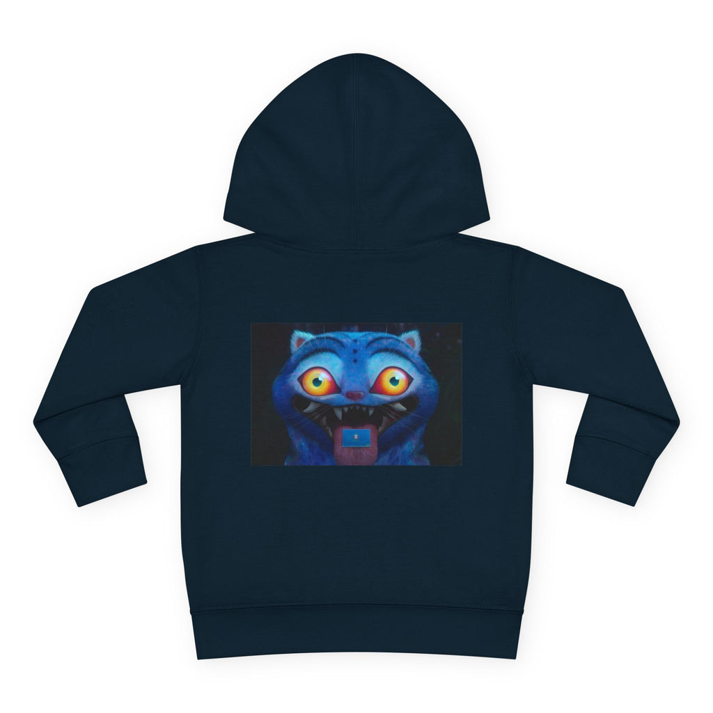 Toddler Fleece Hoodie with Colorful Character Art