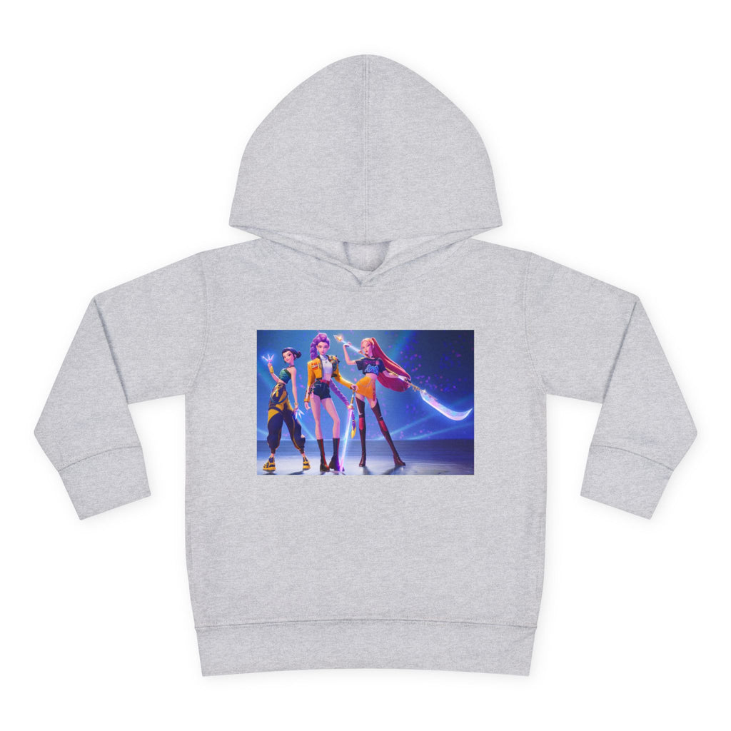 Toddler Fleece Hoodie with Colorful Character Art