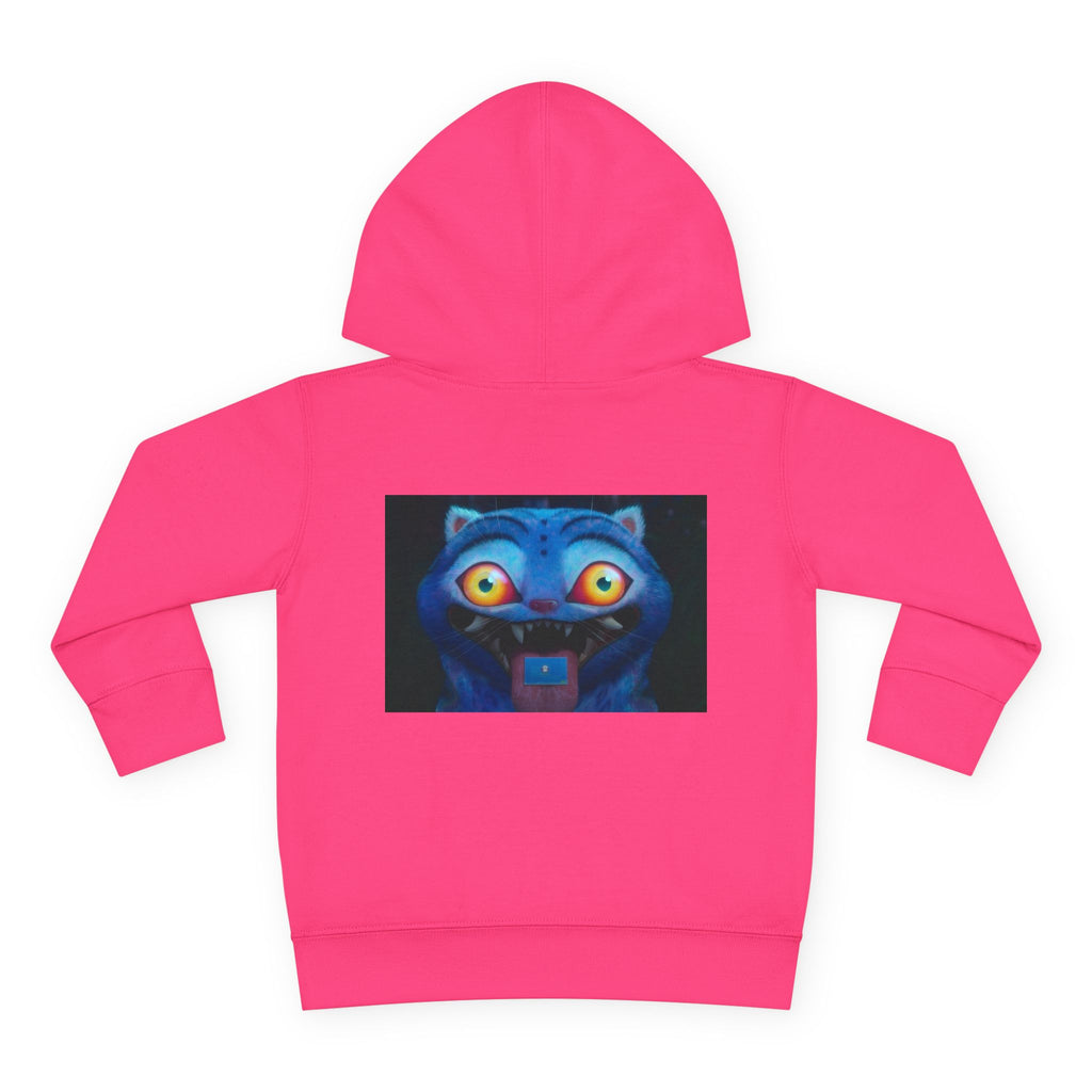 Toddler Fleece Hoodie with Colorful Character Art