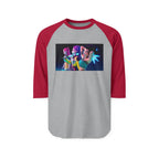 K pop demon hunters huntrix merch Unisex Three-Quarter Sleeve Raglan Shirt