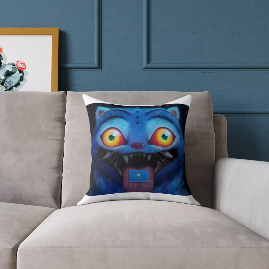 Colorful Cat Face Decorative Pillow
