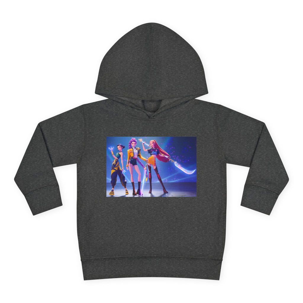Toddler Fleece Hoodie with Colorful Character Art