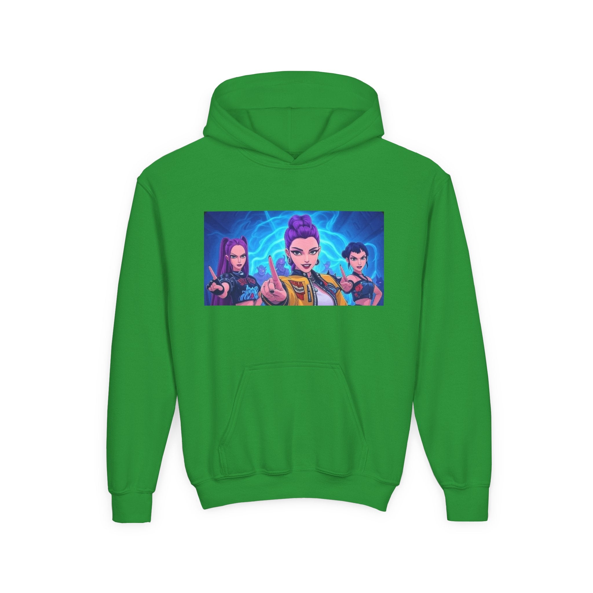 K-Pop Demon Hunters Youth Hoodie - Stylish Heavy Blend Sweatshirt for Fans