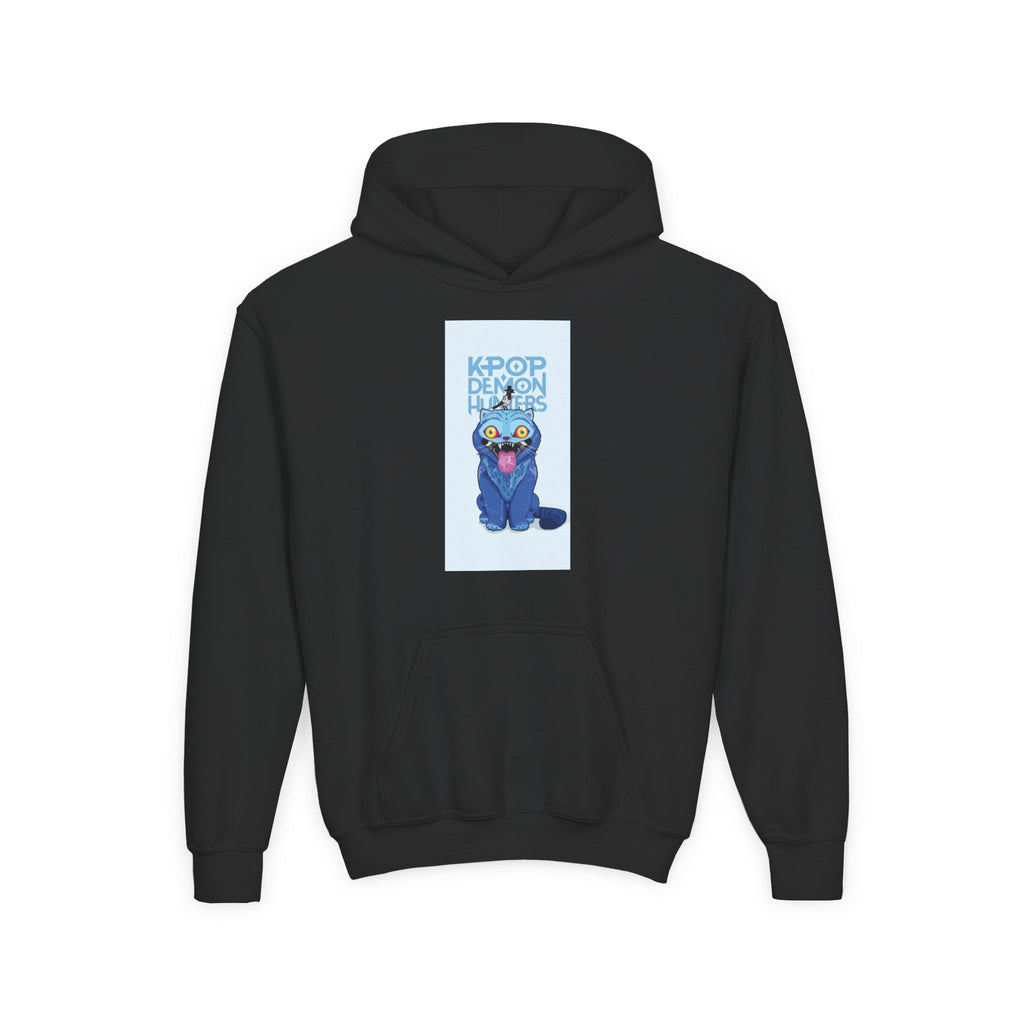 K-Pop Inspired Youth Hoodie with Playful Cat Design