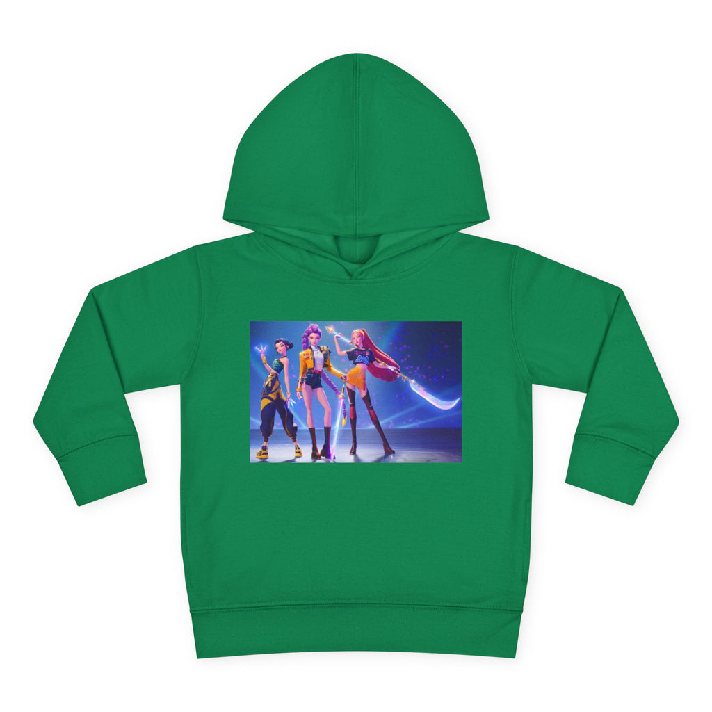 Toddler Fleece Hoodie with Colorful Character Art