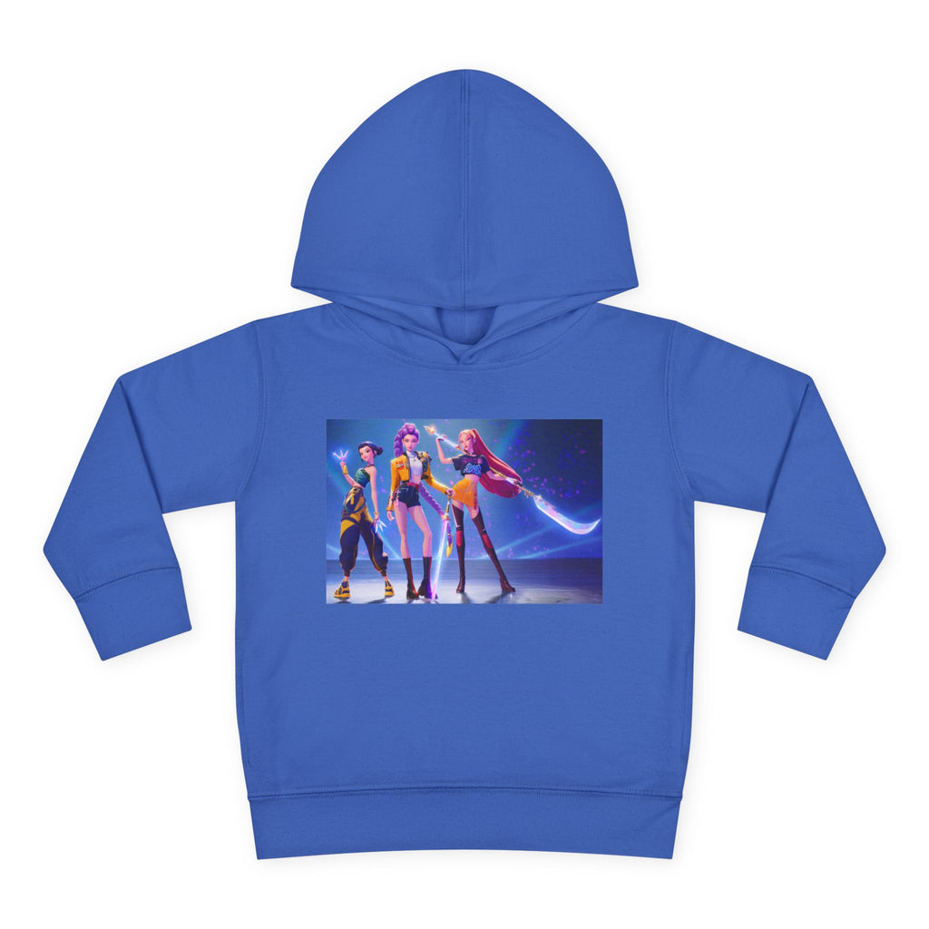 Toddler Fleece Hoodie with Colorful Character Art