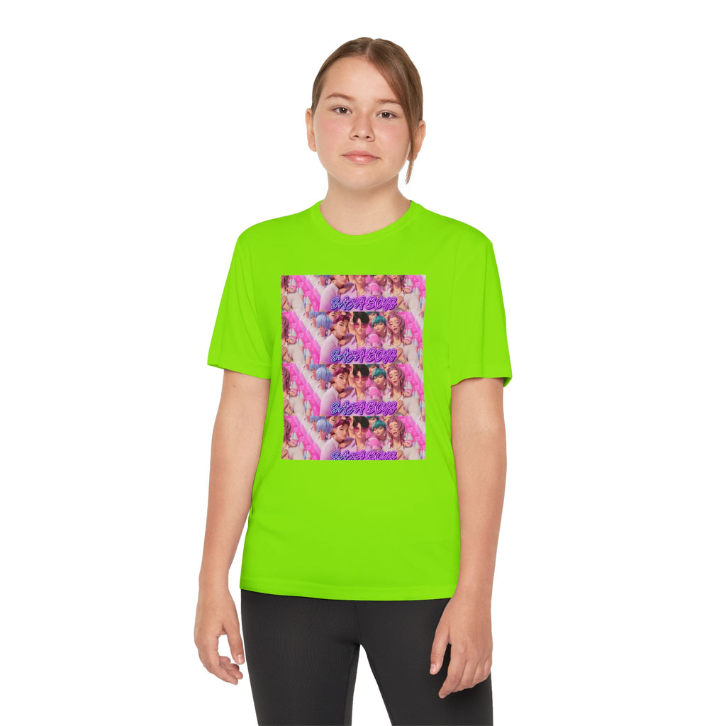 Saja boys Youth Competitor T-Shirt - Fun Retro Vibe with Colorful Design