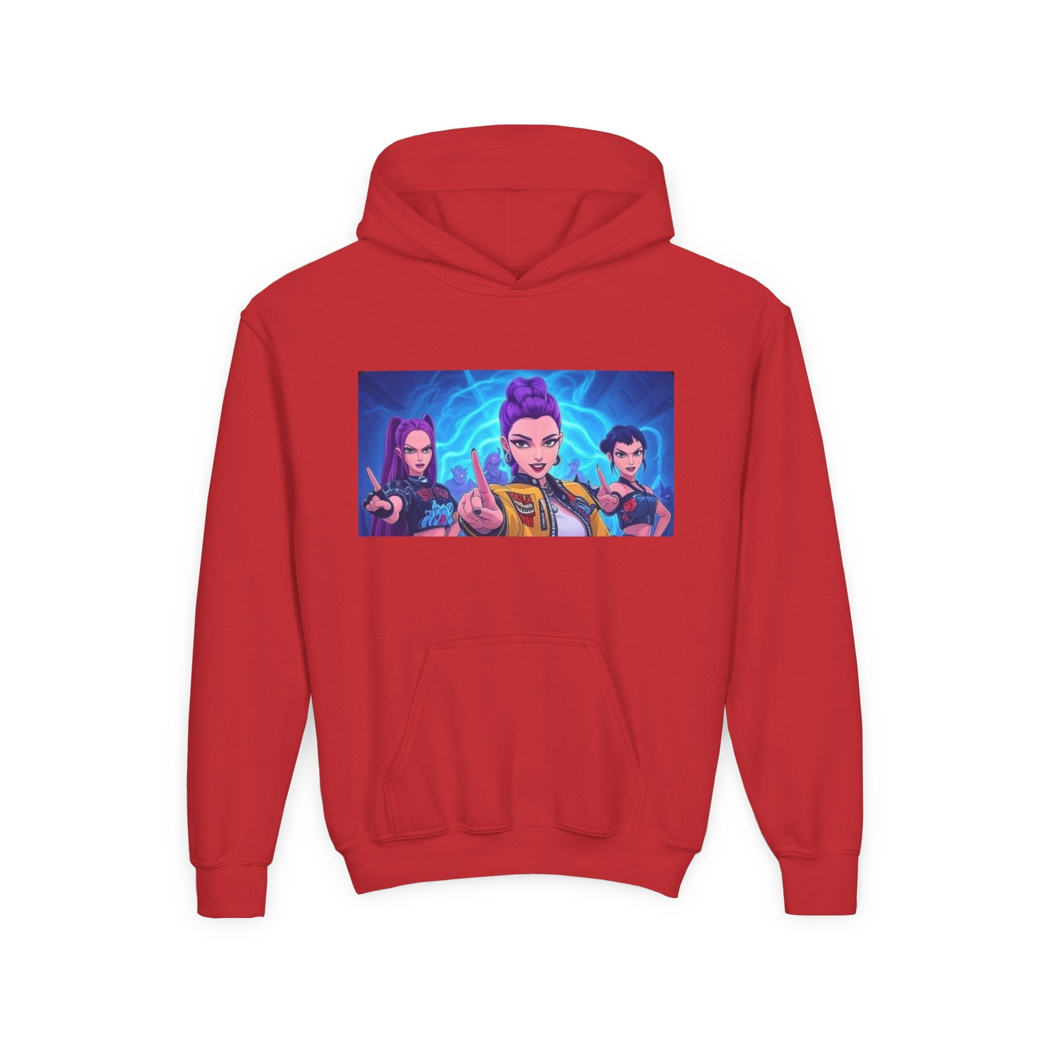 K-Pop Demon Hunters Youth Hoodie - Stylish Heavy Blend Sweatshirt for Fans
