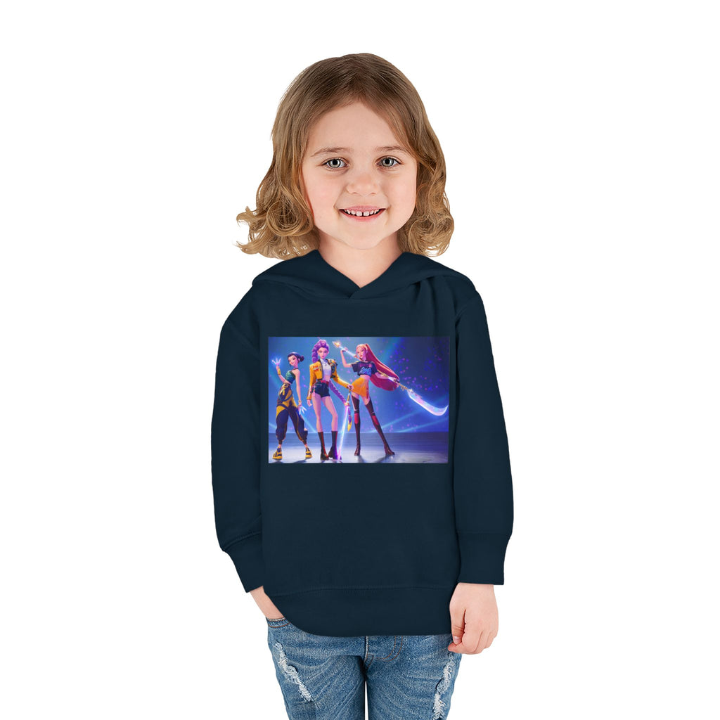 Toddler Fleece Hoodie with Colorful Character Art