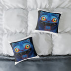 Colorful Cat Face Decorative Pillow