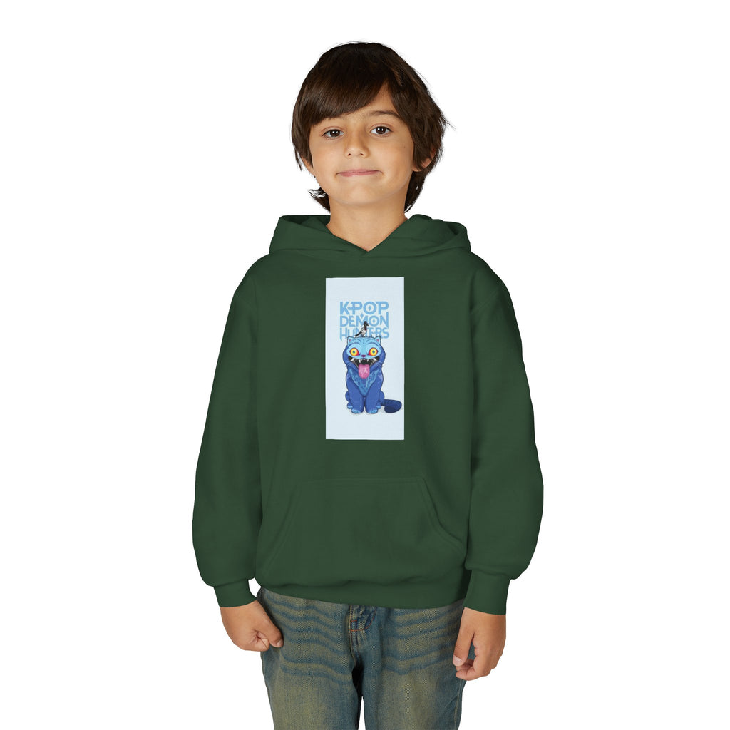 K-Pop Inspired Youth Hoodie with Playful Cat Design