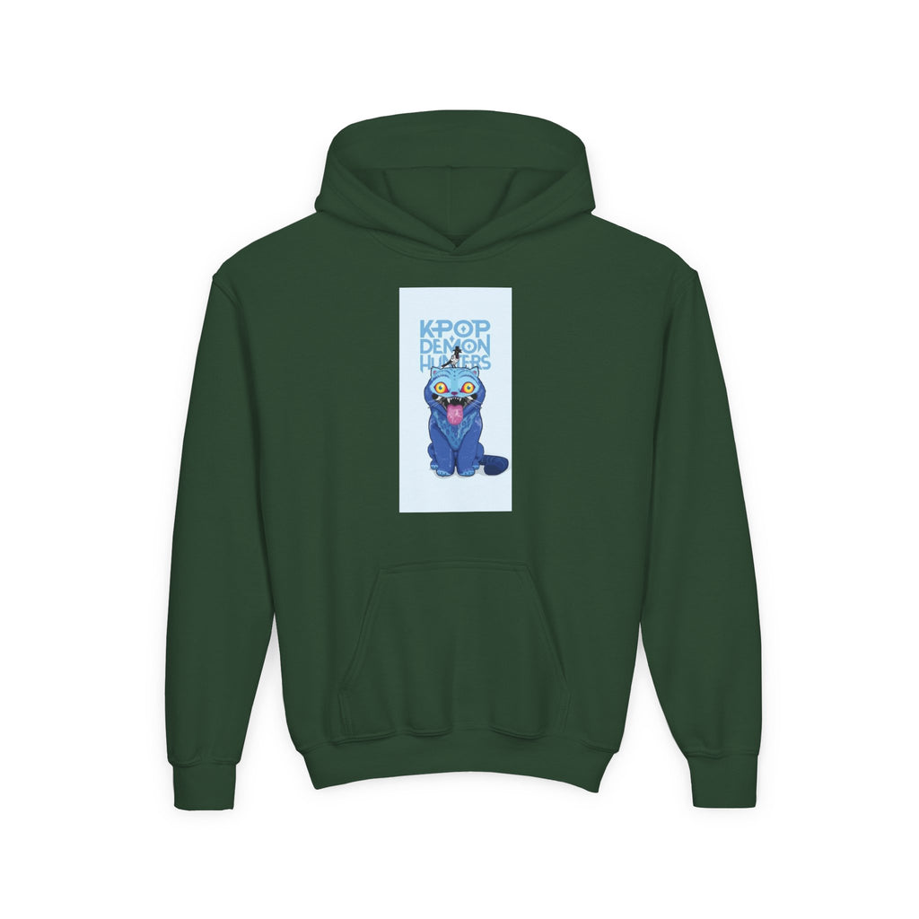 K-Pop Inspired Youth Hoodie with Playful Cat Design