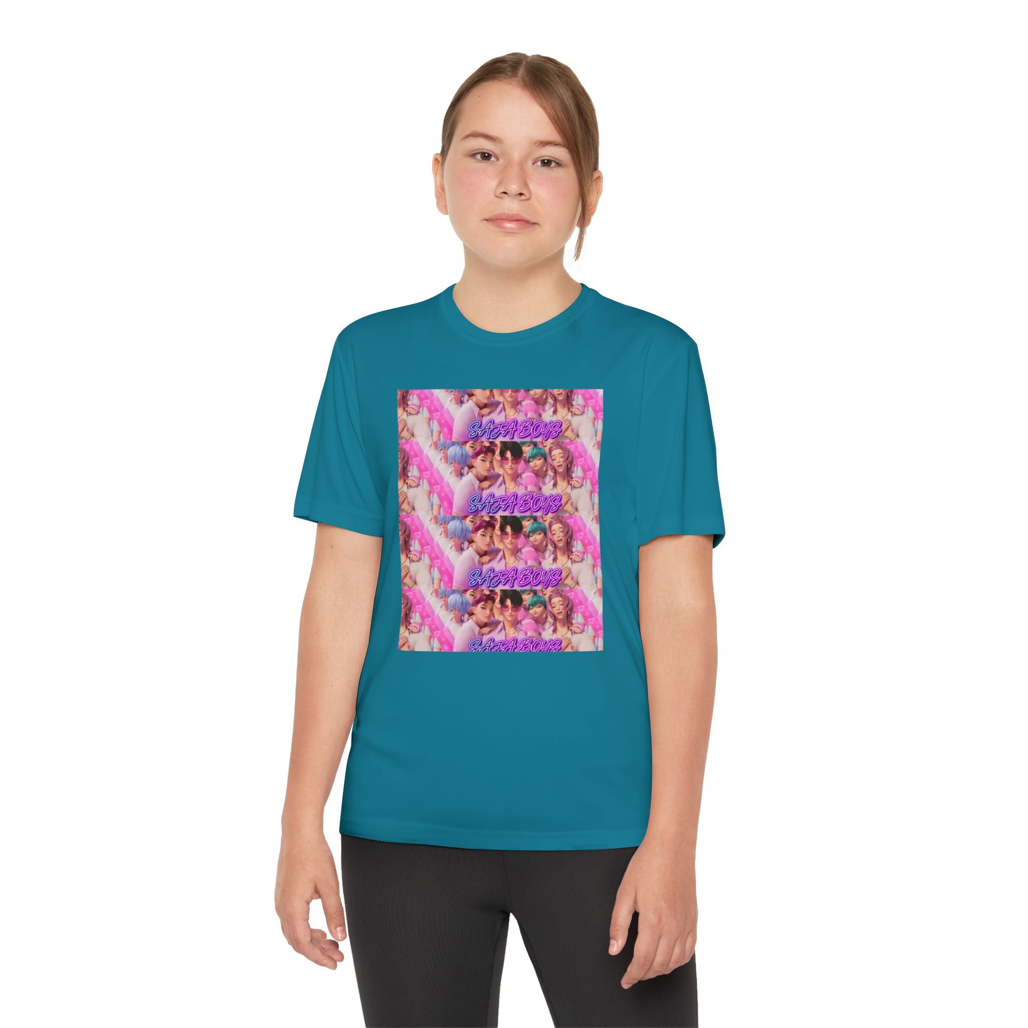 Saja boys Youth Competitor T-Shirt - Fun Retro Vibe with Colorful Design