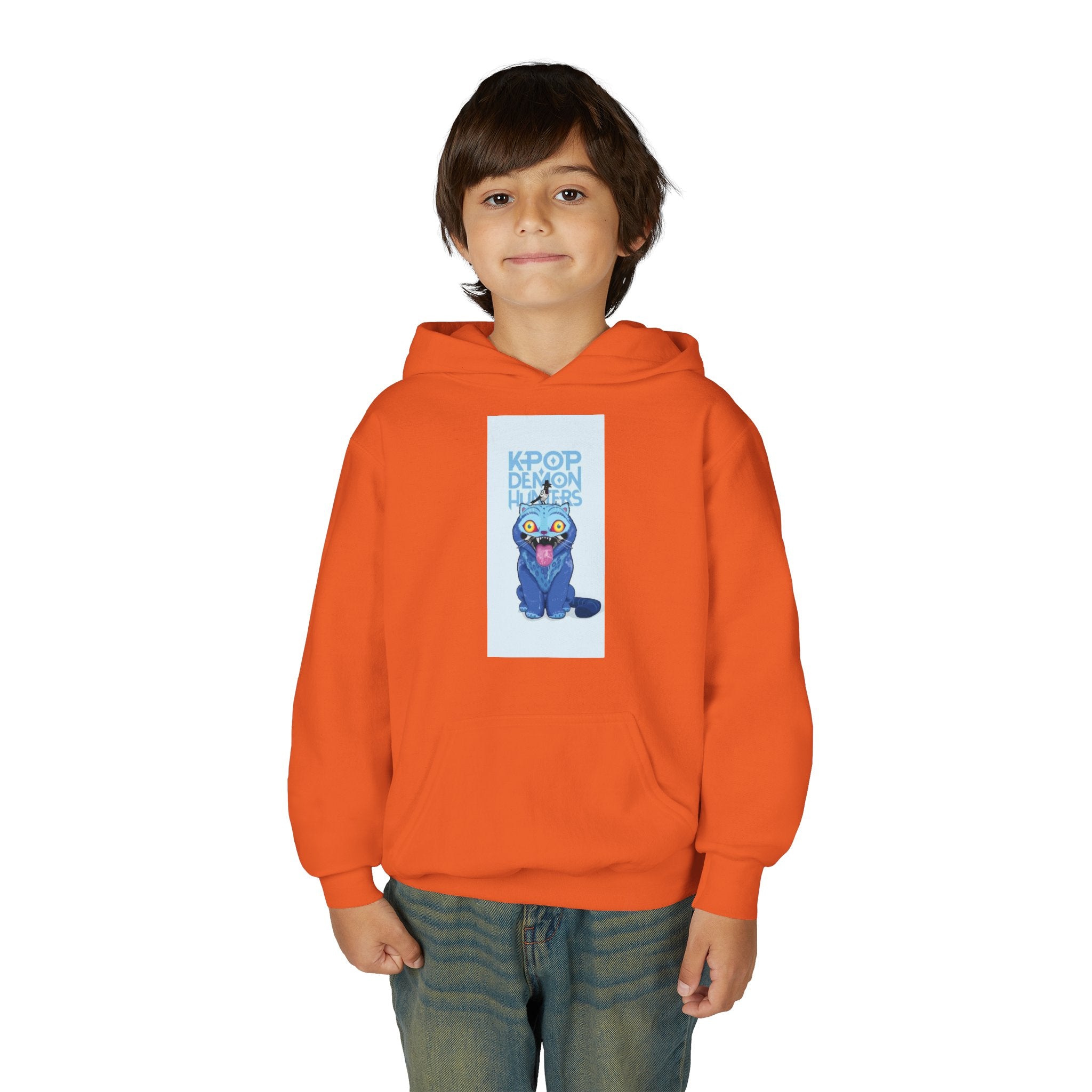 K-Pop Inspired Youth Hoodie with Playful Cat Design