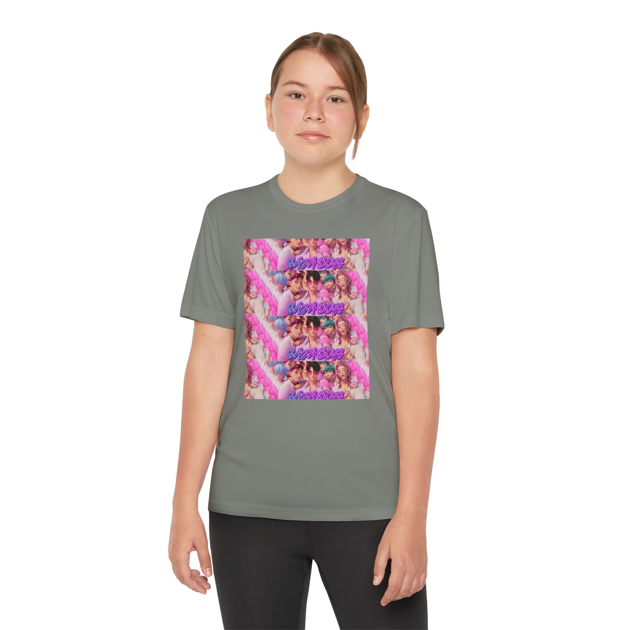 Saja boys Youth Competitor T-Shirt - Fun Retro Vibe with Colorful Design