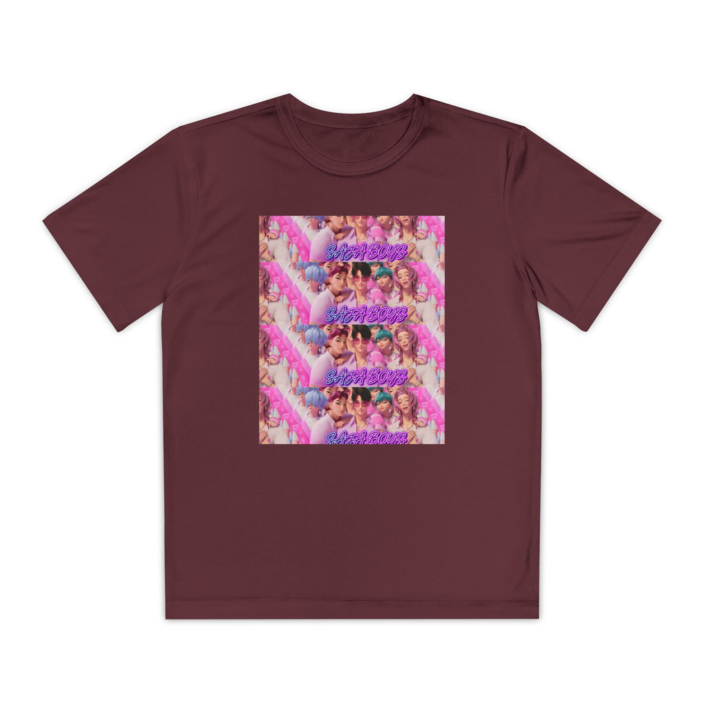 Saja boys Youth Competitor T-Shirt - Fun Retro Vibe with Colorful Design