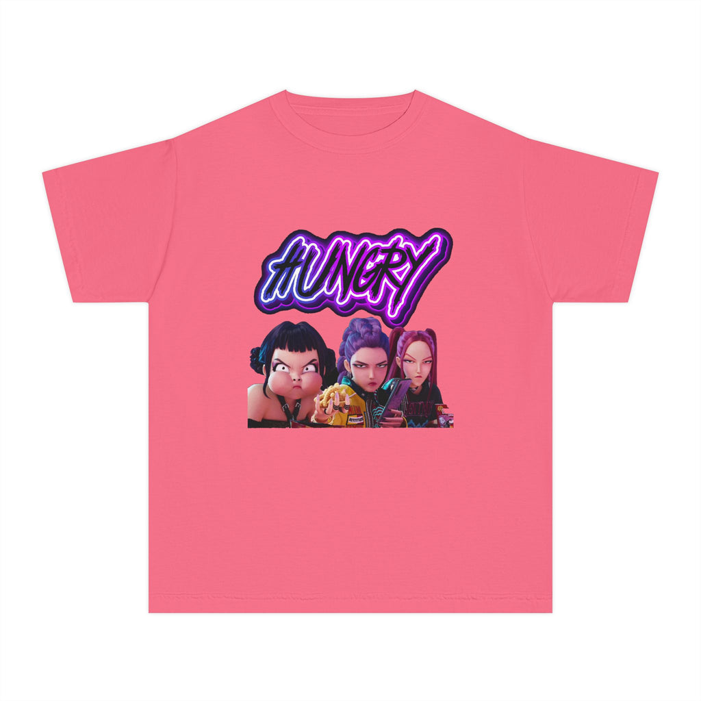 Hungry huntrix Youth Midweight Tee - Fun Graphic T-Shirt for Kids