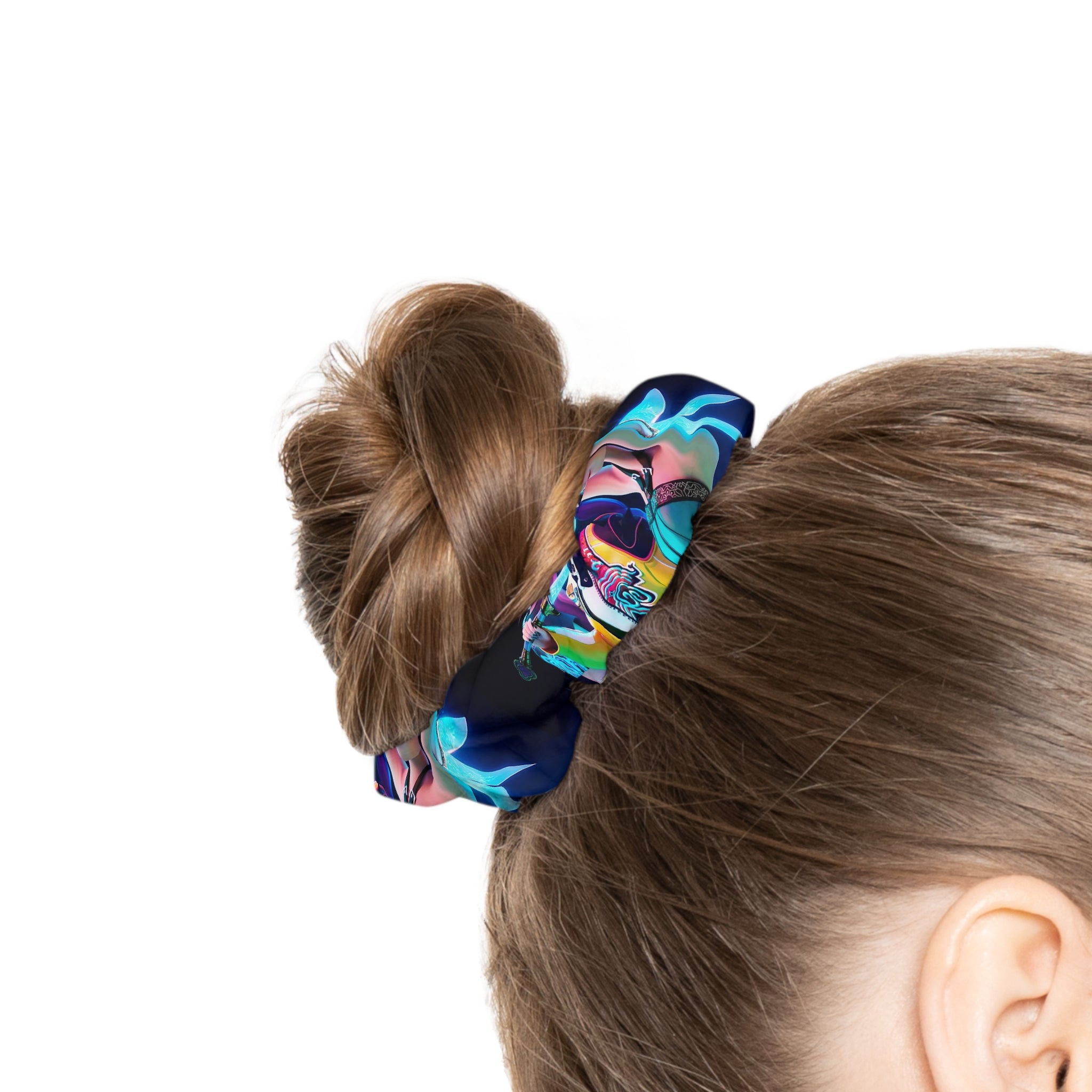 Bohemian Floral Scrunchie Set - Vibrant, Colorful Hair Accessories for Everyday Wear