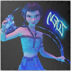 Custom Shaped Pillow - Zoey Neon Design for Gaming Fans