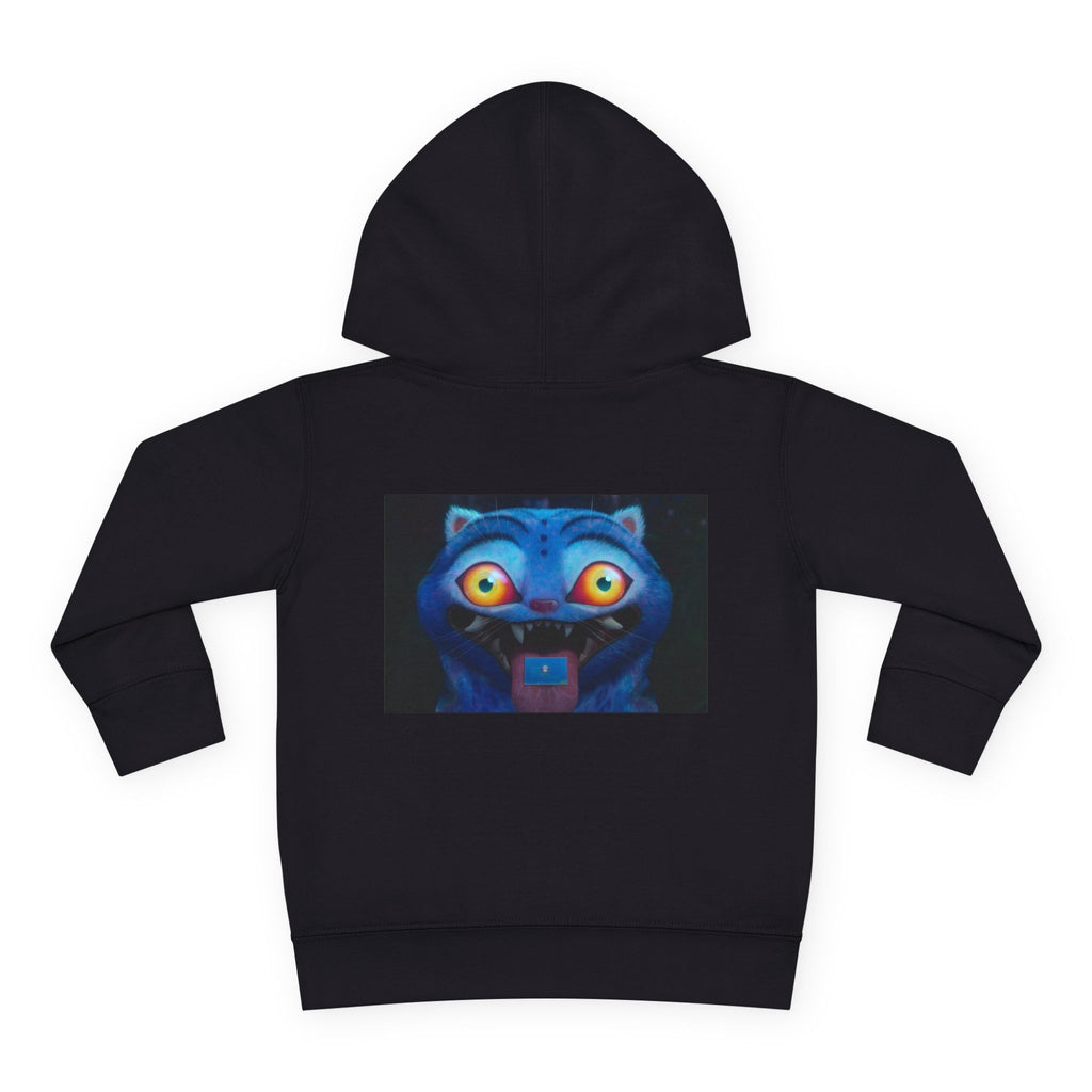 Toddler Fleece Hoodie with Colorful Character Art