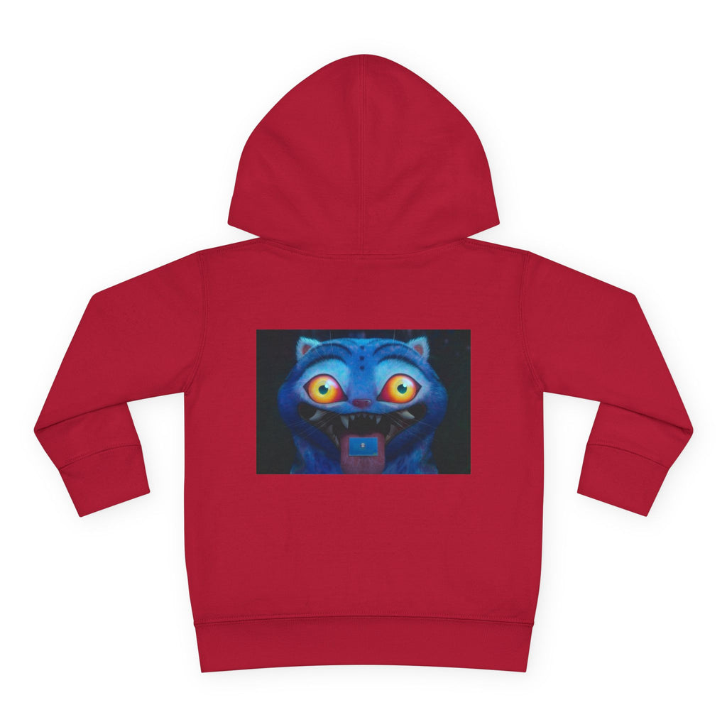 Toddler Fleece Hoodie with Colorful Character Art