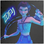 Custom Shaped Pillow - Zoey Neon Design for Gaming Fans