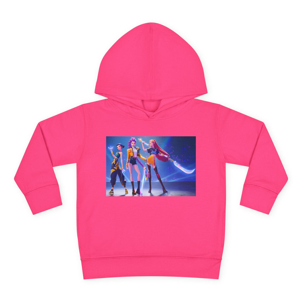 Toddler Fleece Hoodie with Colorful Character Art