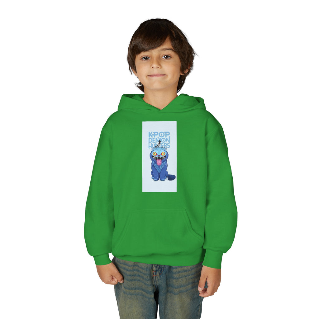 K-Pop Inspired Youth Hoodie with Playful Cat Design
