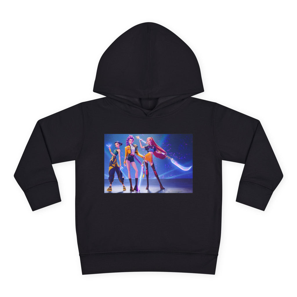 Toddler Fleece Hoodie with Colorful Character Art