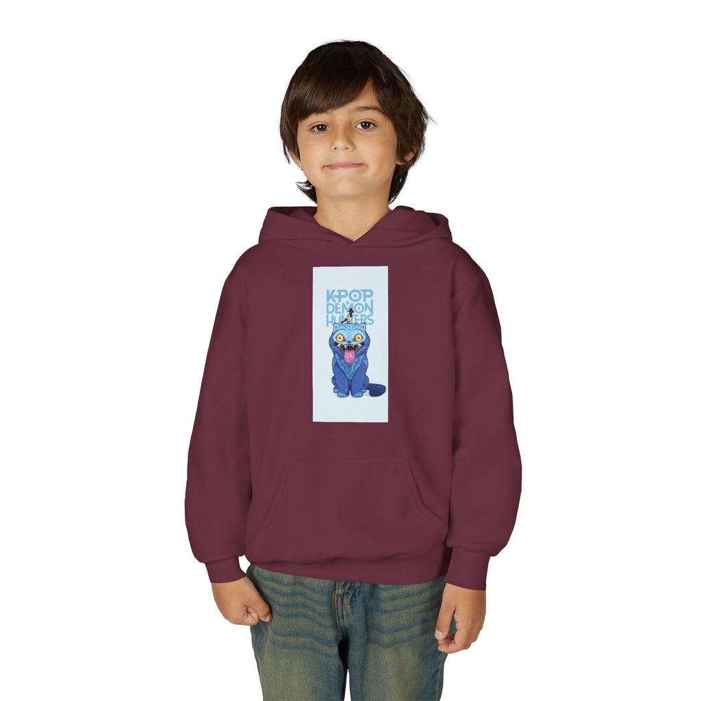 K-Pop Inspired Youth Hoodie with Playful Cat Design