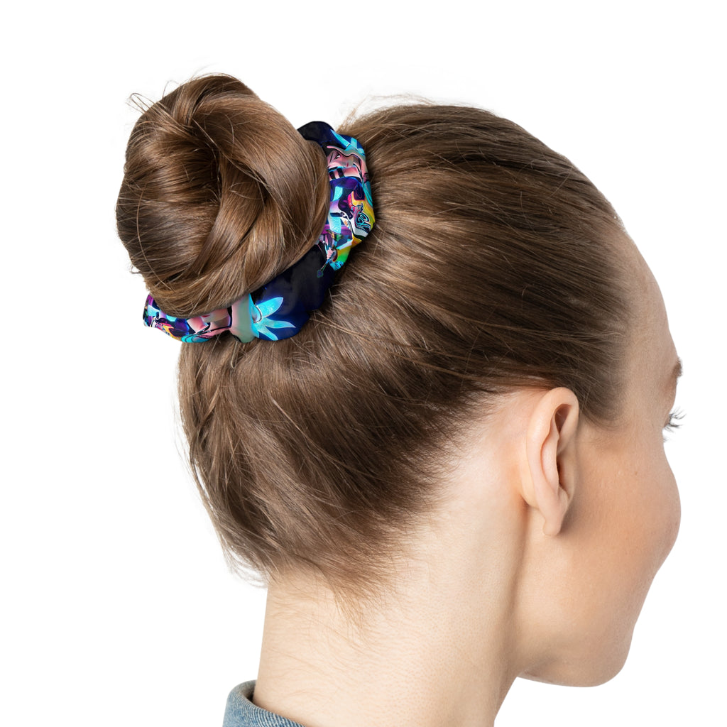 Bohemian Floral Scrunchie Set - Vibrant, Colorful Hair Accessories for Everyday Wear