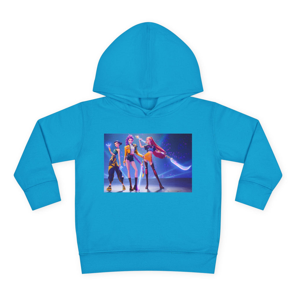 Toddler Fleece Hoodie with Colorful Character Art
