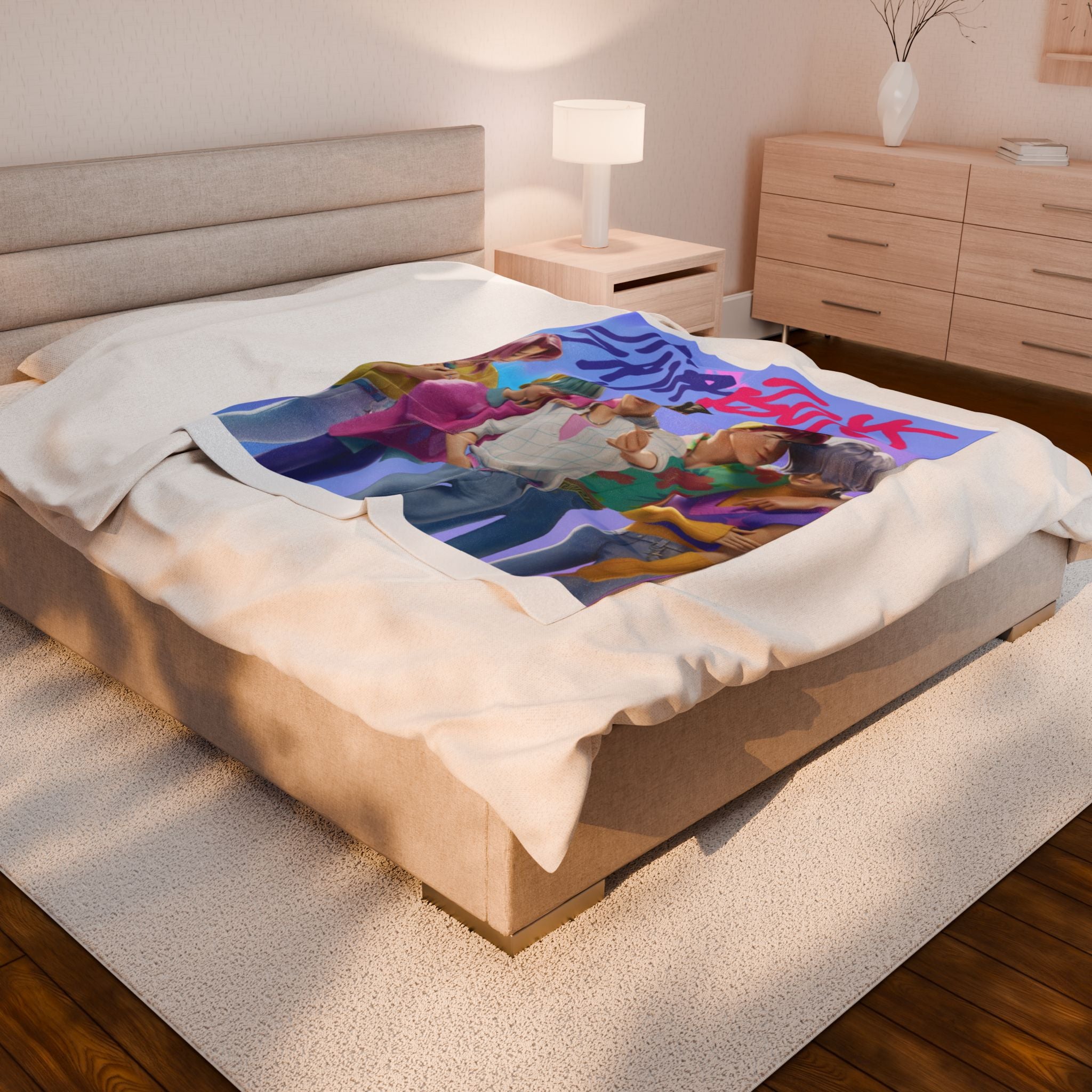 Saja Boys Velveteen Plush Blanket - Cozy Throw for Fans