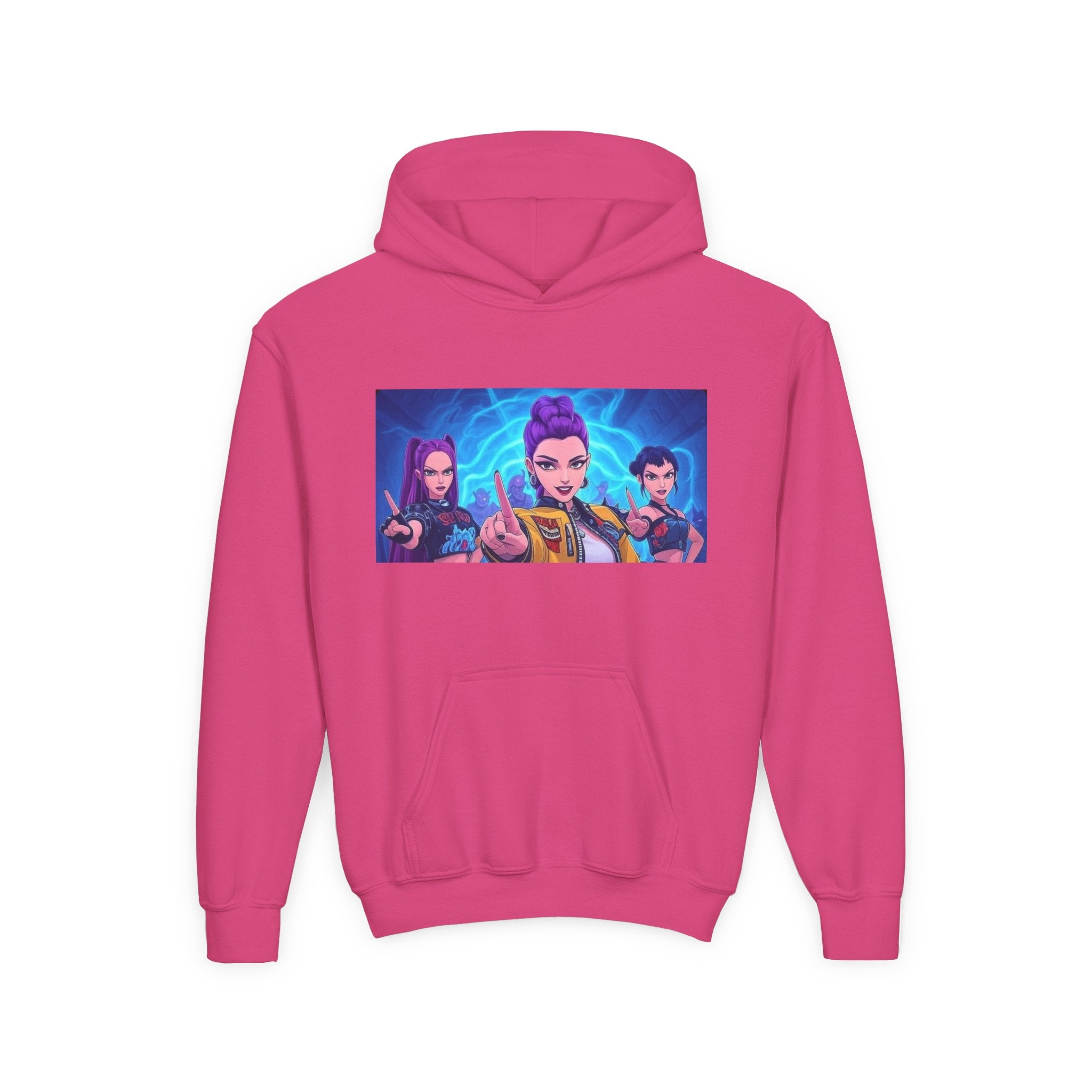 K-Pop Demon Hunters Youth Hoodie - Stylish Heavy Blend Sweatshirt for Fans