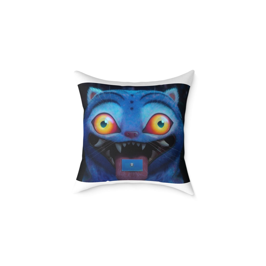 Colorful Cat Face Decorative Pillow
