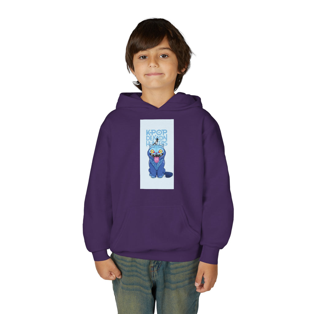 K-Pop Inspired Youth Hoodie with Playful Cat Design