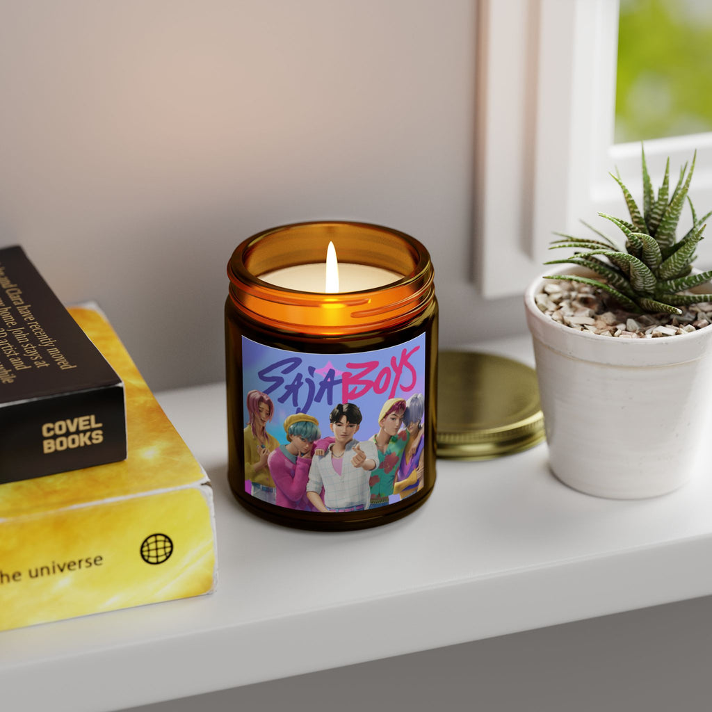 Saja boys Colorful Scented Candles - Coconut Apricot Wax with Retro Vibes