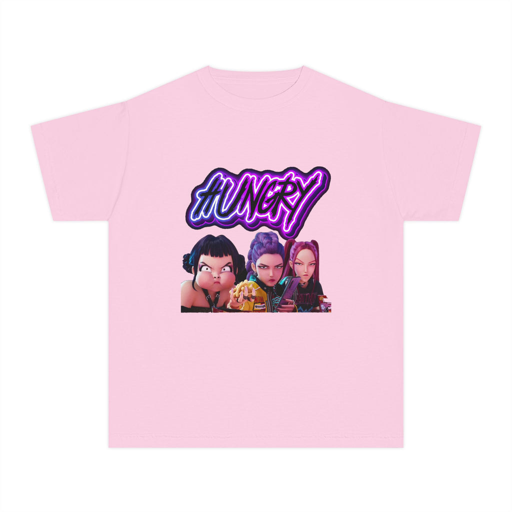 Hungry huntrix Youth Midweight Tee - Fun Graphic T-Shirt for Kids